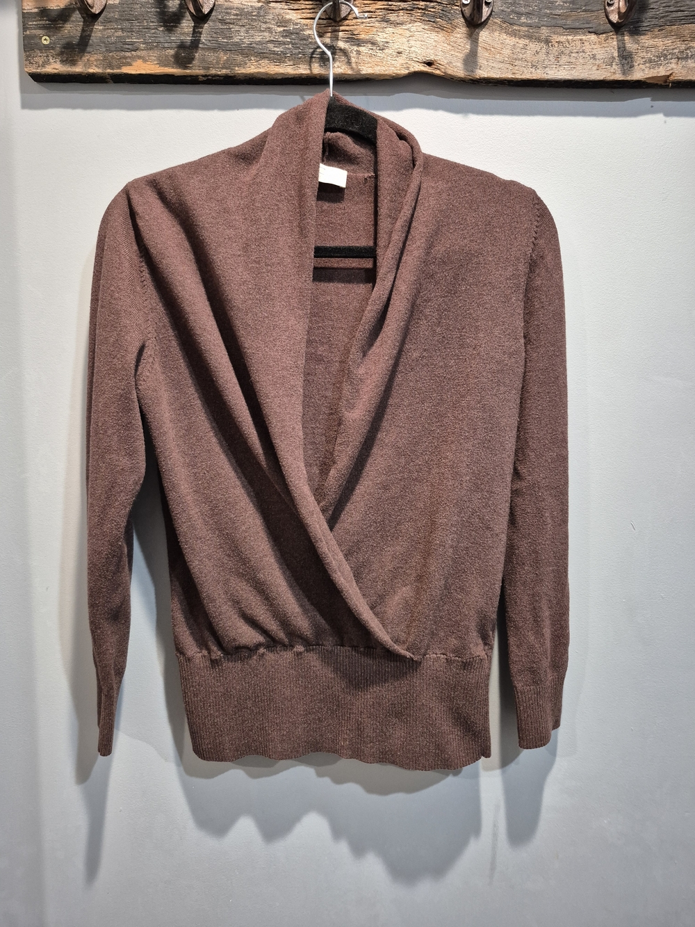 2 For $20!! Women’s Chocolate Brown Wrap-Front Cardigan Size Medium